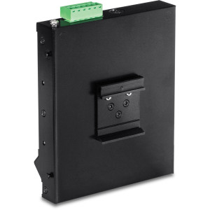 TRENDnet TI-PG50F 5-Port Gigabit Ethernet Front Access Switch, 4 Gigabit PoE+ and 1 Gigabit ports, 10 Gbps switching capacity, DIN-rail/Magnet
